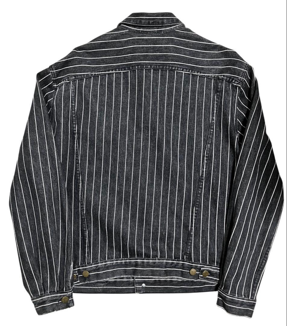 90s USA製　GUESS ゲス　ストライプデニムジャケット　先染