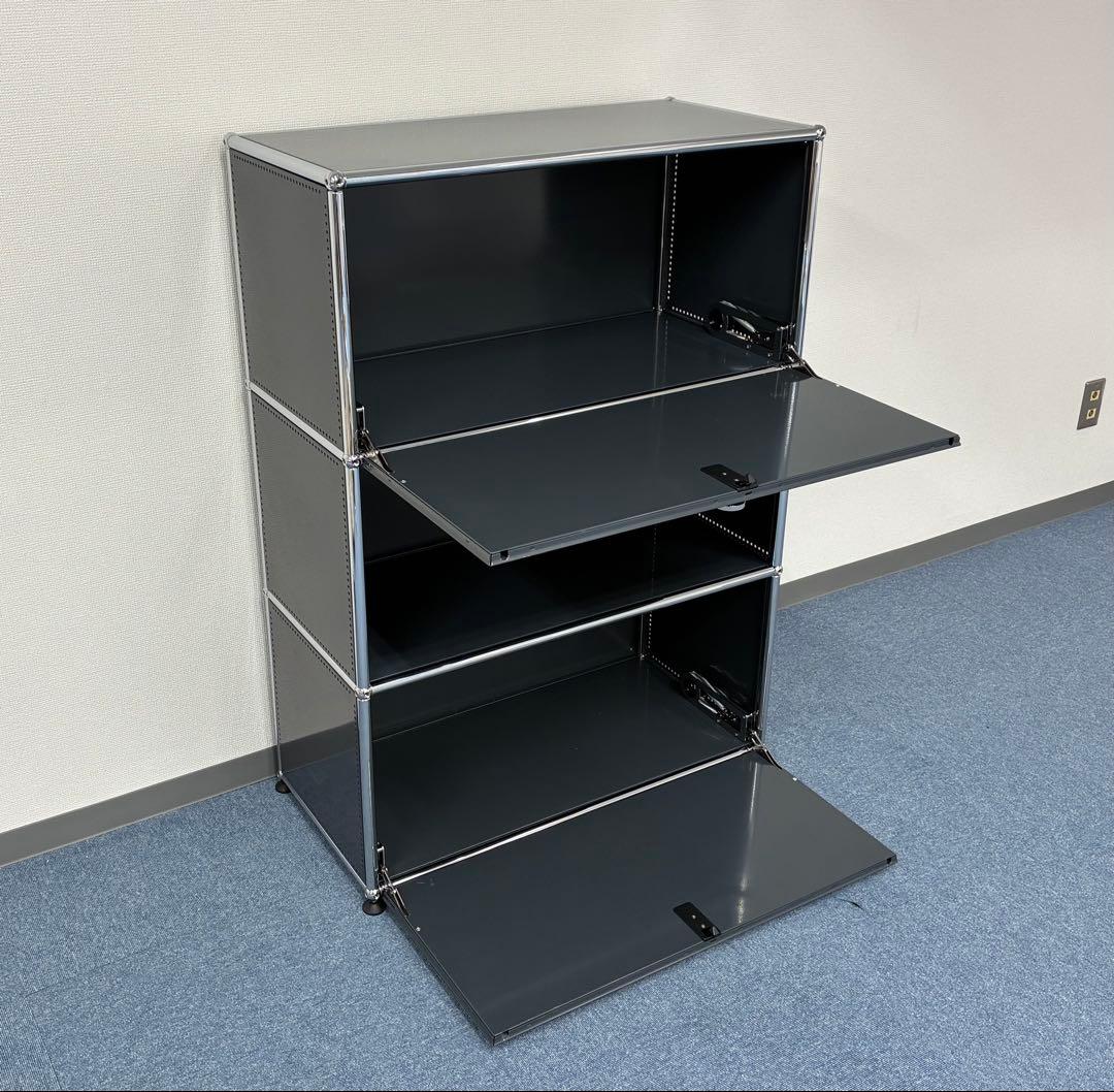 中古 USMハラー｜キャビネット リビング・1列3段 アントラサイト