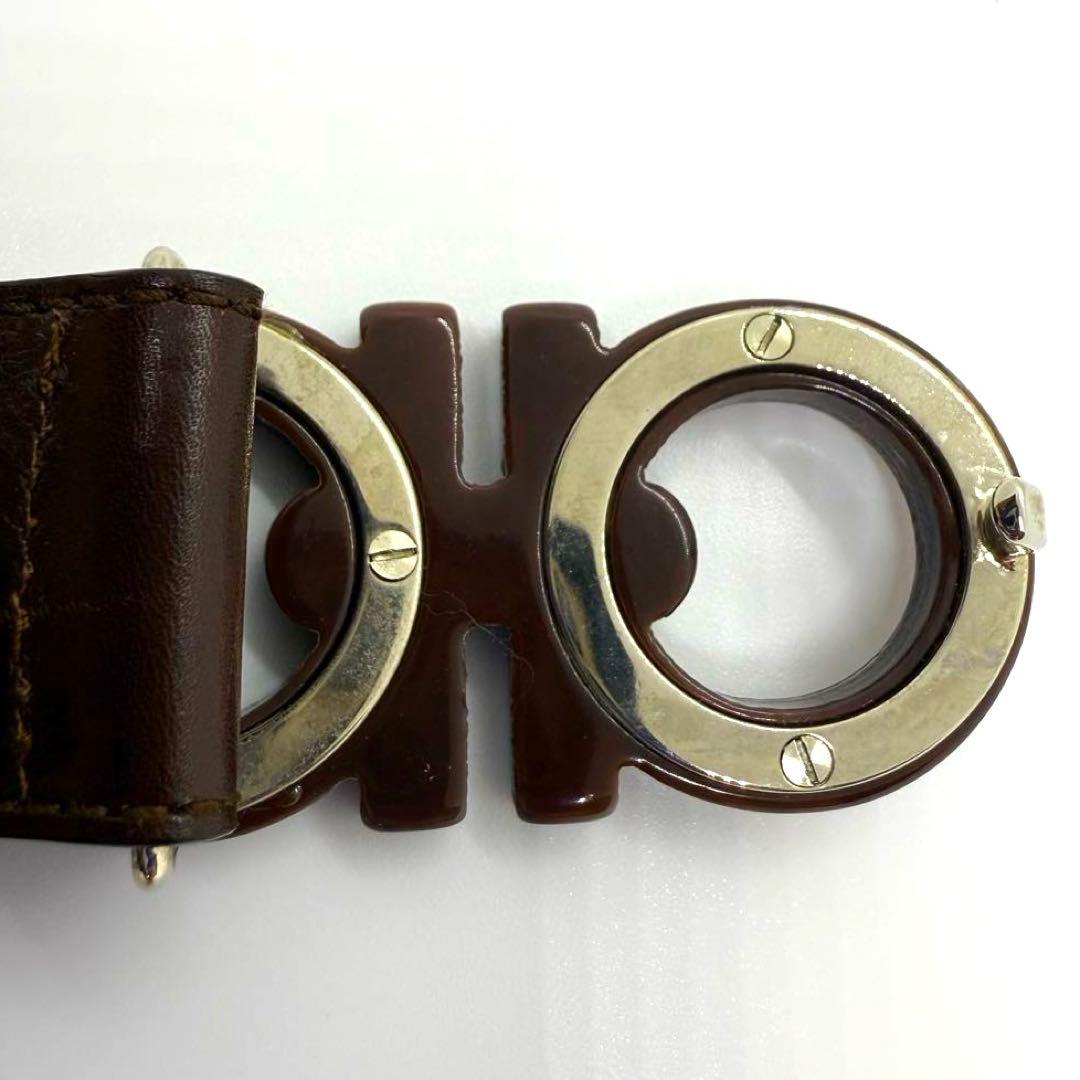 サルヴァトーレフェラガモ ダブルガンチーニ べっ甲調 レザー イタリア製 ベルト