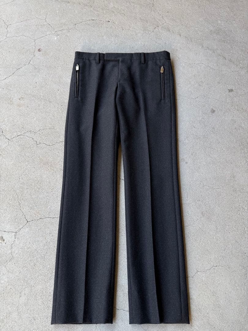 パンツ SAINT LAURENT 13AW Dark Gray Wool Slacks