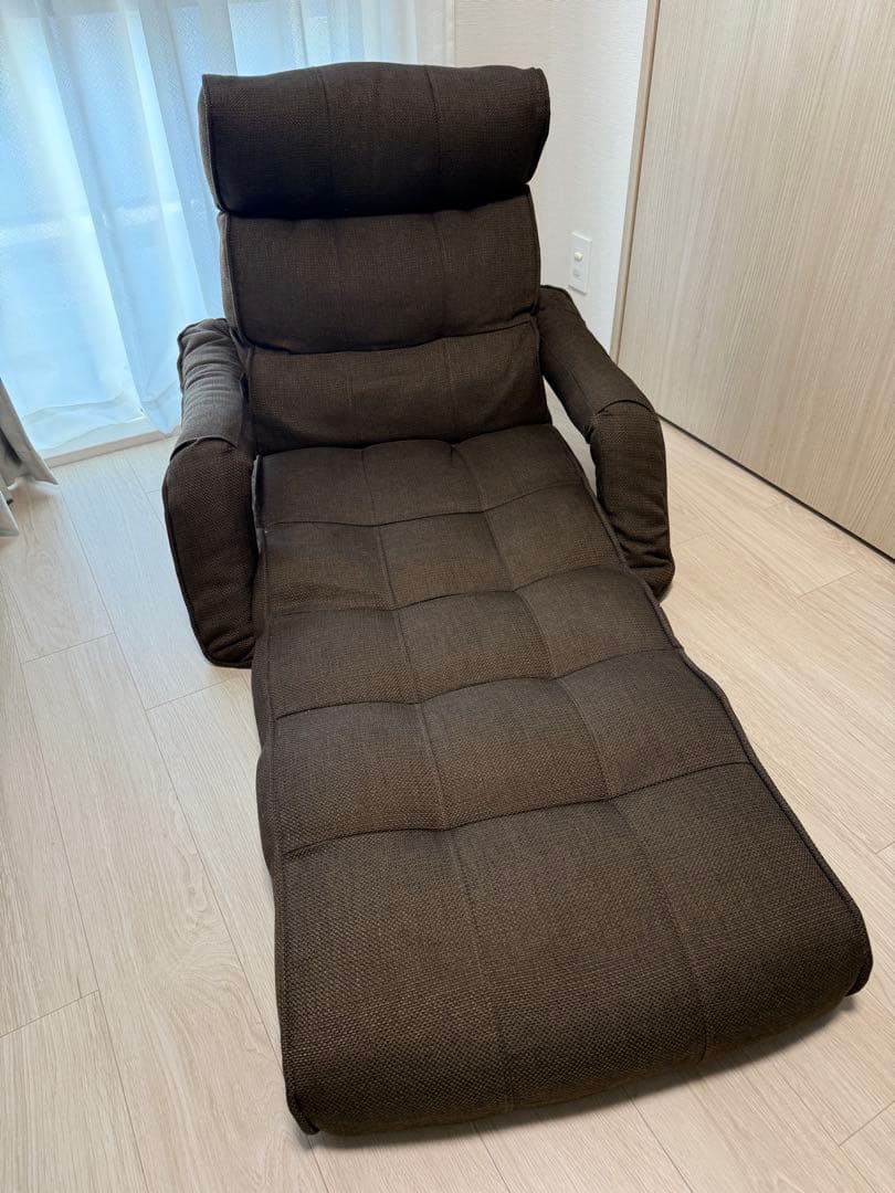 座椅子 リクライニング 肘掛け ハイバック 座いす 1人掛け