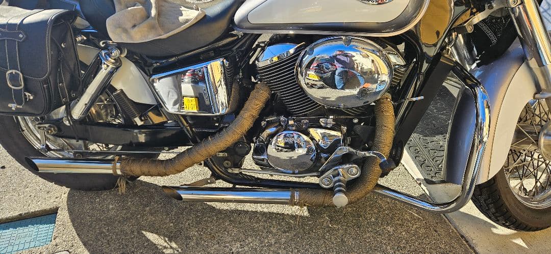 シャドウ400 スラッシュカットマフラー nc34