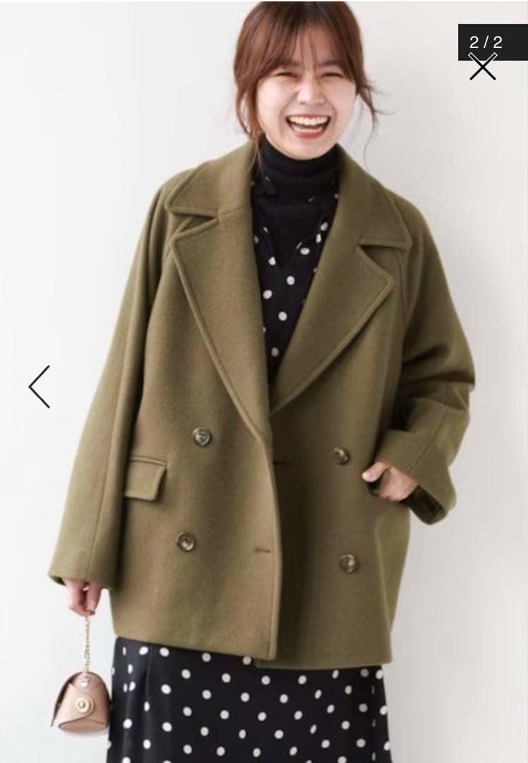 尾州ウールショートPコート