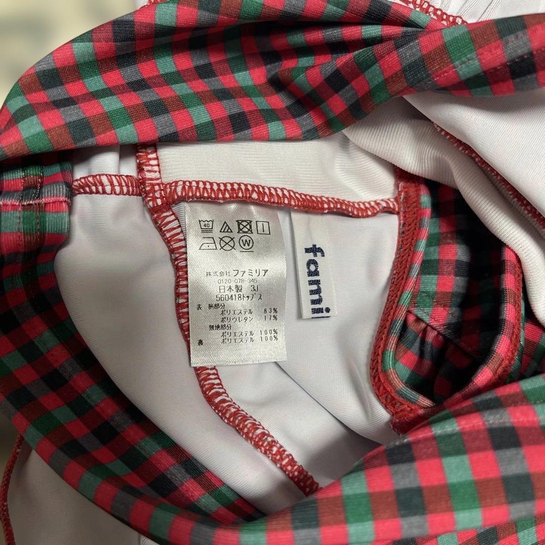 a*i様 着2回！　familiar 現行品　セパレート水着 100cm チェッ