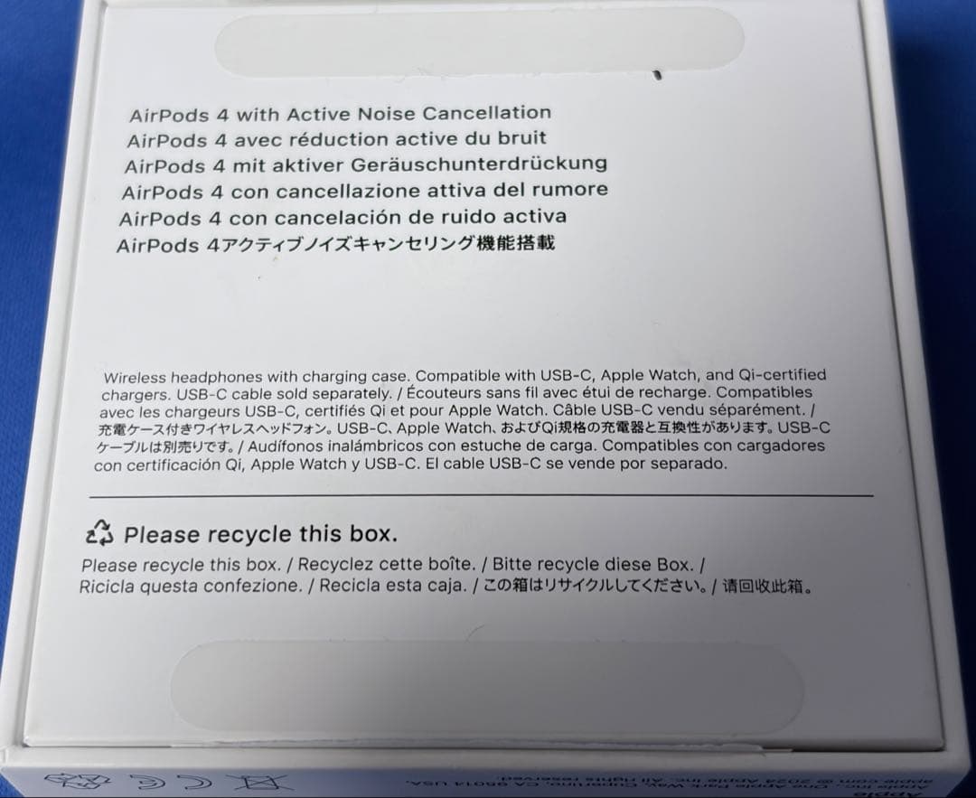 美品 AirPods 4 アクティブノイズキャンセリング AppleCare付