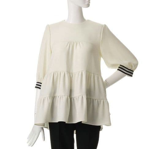 うさこ☆　BORDERS at BALCONY ツイルティアードブラウス