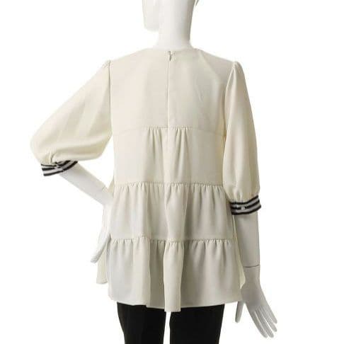 うさこ☆　BORDERS at BALCONY ツイルティアードブラウス