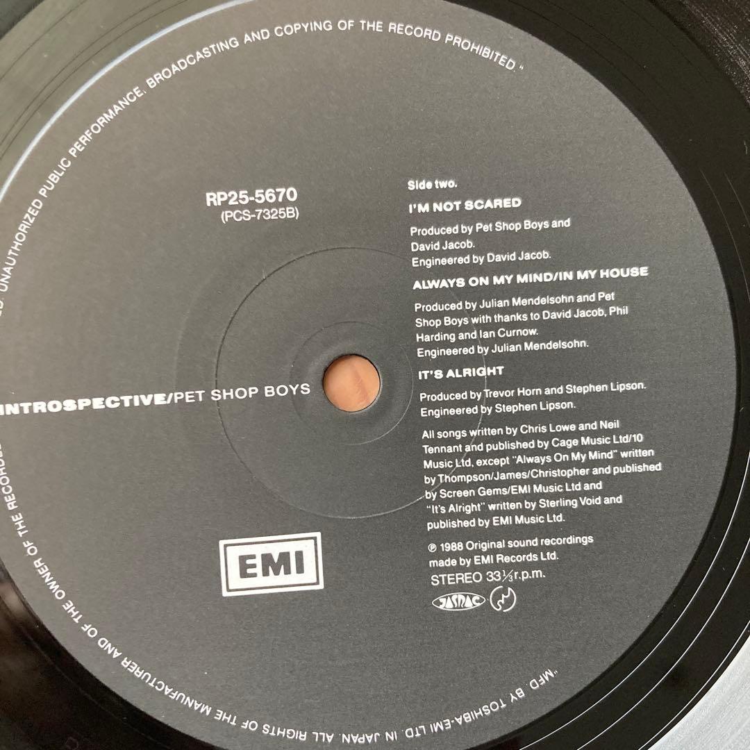 PET SHOP BOYS introspective 帯 冊子 極美品 日本盤