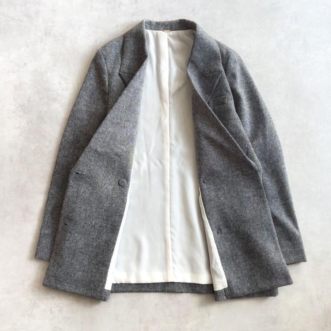 美品 ◆ Mila Owen 金釦ダブルブレストツイードロングブレザー　25SS