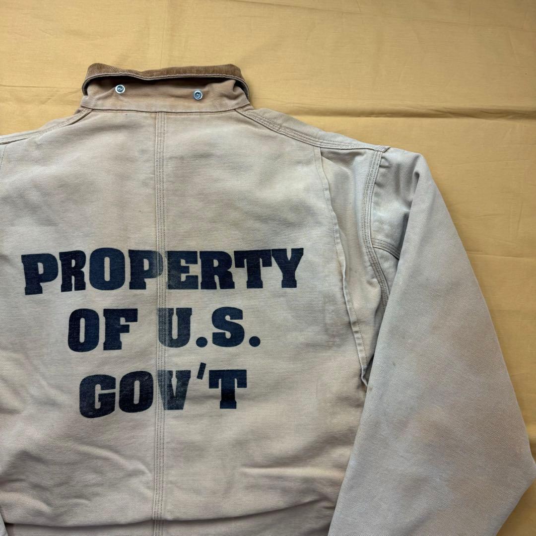 激レア　carhartt カーハート　チョアコート　囚人服　80s USA製