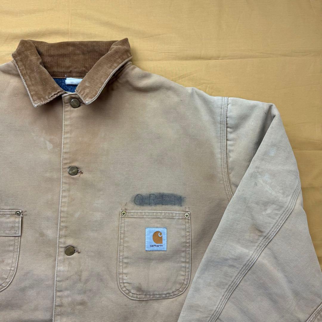 激レア　carhartt カーハート　チョアコート　囚人服　80s USA製