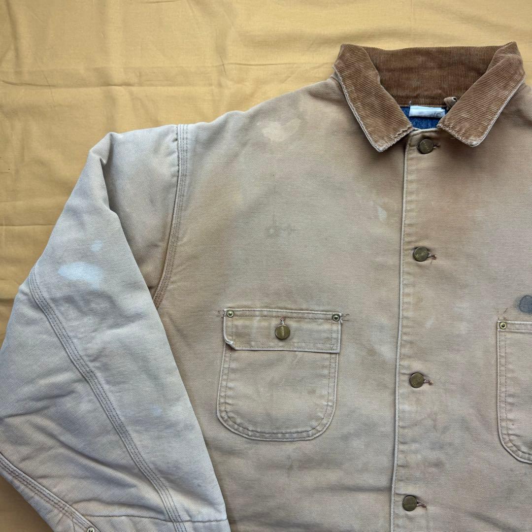 激レア　carhartt カーハート　チョアコート　囚人服　80s USA製