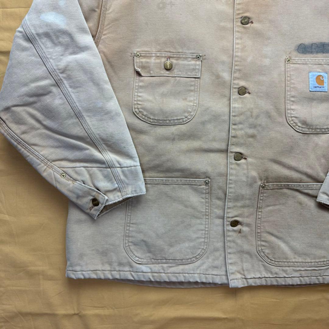 激レア　carhartt カーハート　チョアコート　囚人服　80s USA製