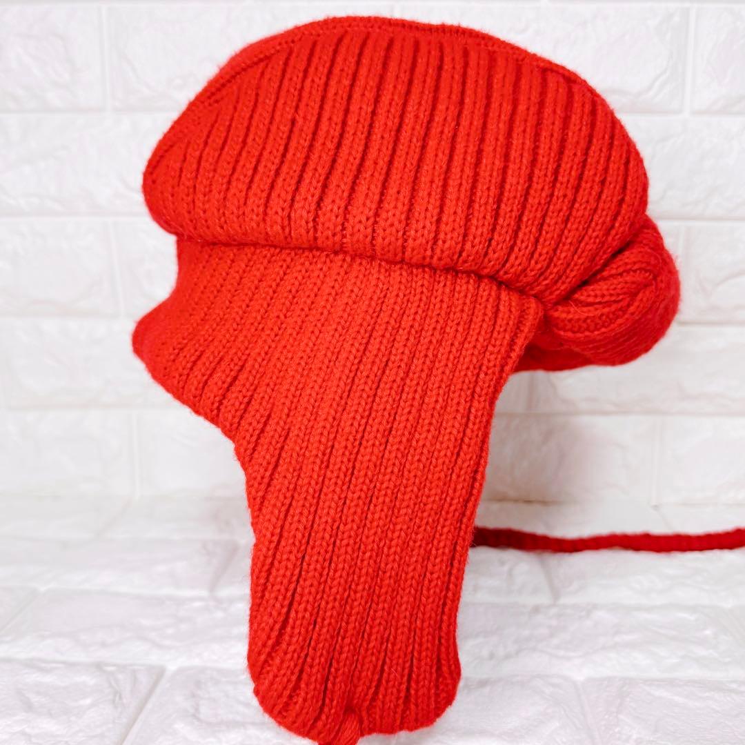 極美品✨TIGHTBOOTH タイトブース ボンバービーニー ニット帽 レッド