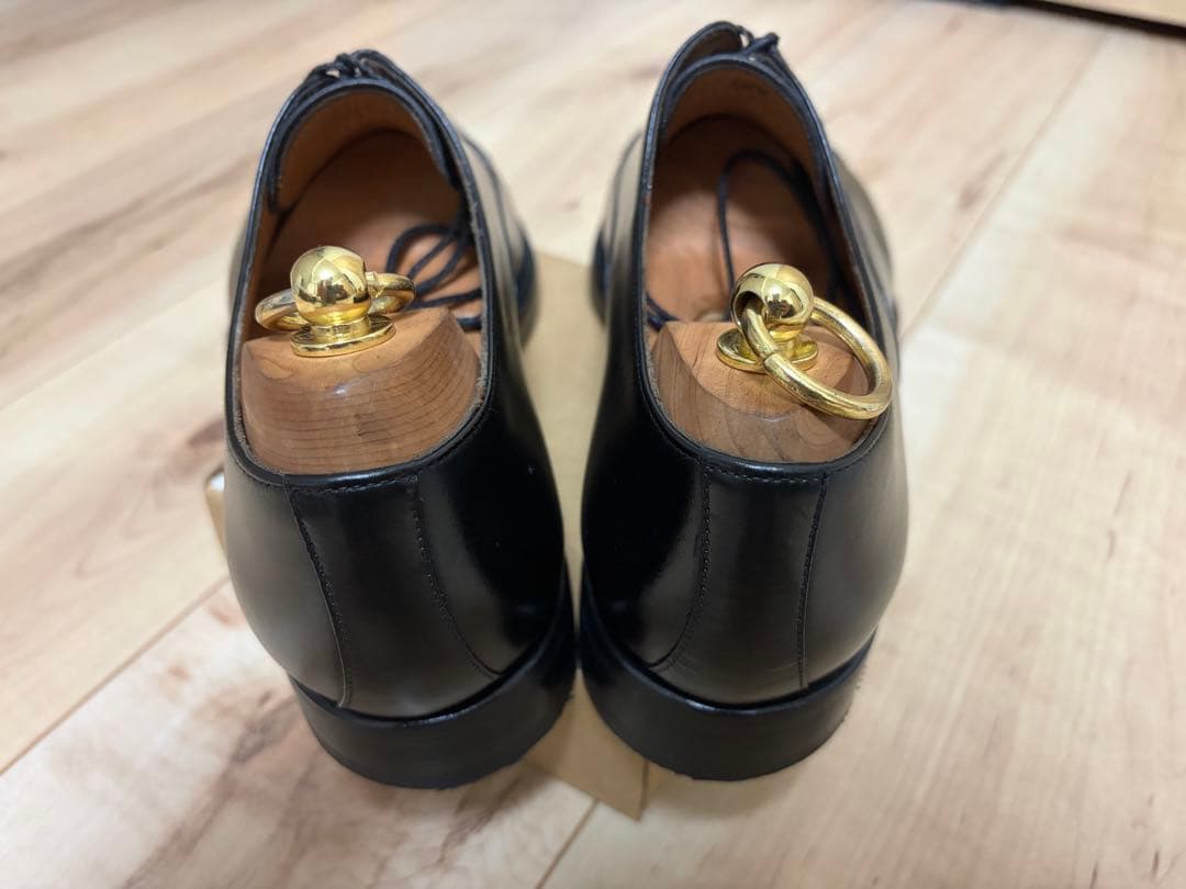 YANKO//ヤンコ//パンチドキャップトウ//ブラック//UK7.0