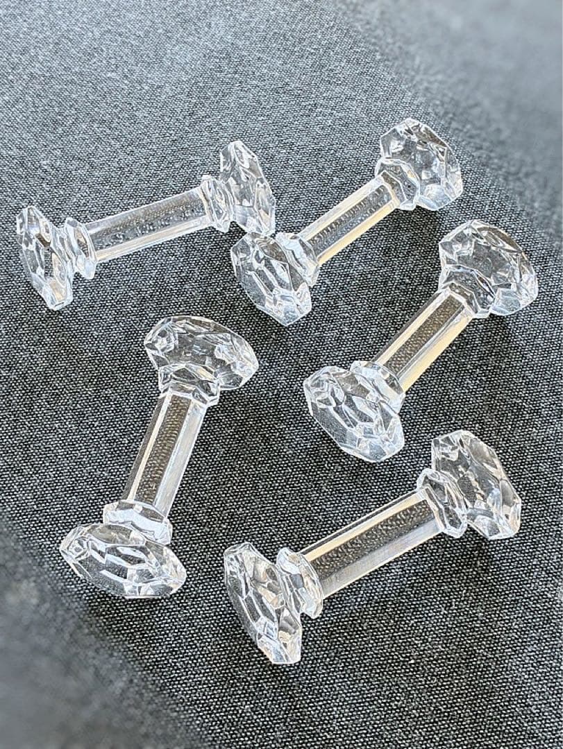 希少サラグレース　ガラス　クリスタルカトラリーレスト５個セット