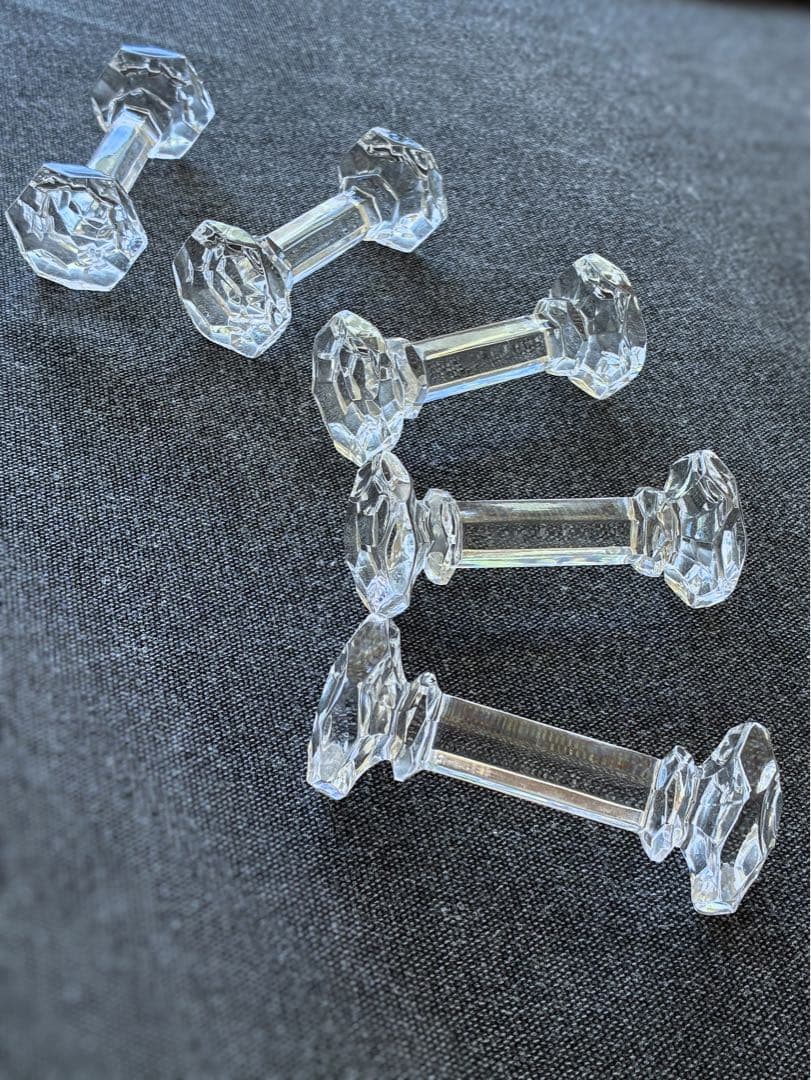 希少サラグレース　ガラス　クリスタルカトラリーレスト５個セット