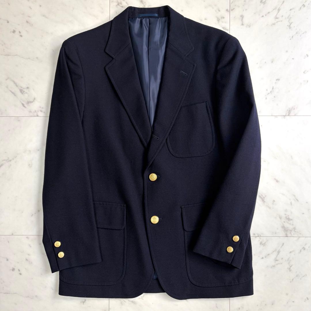 美品 ジェイプレス 紺ブレ テーラードジャケット 金ボタン 3B 160