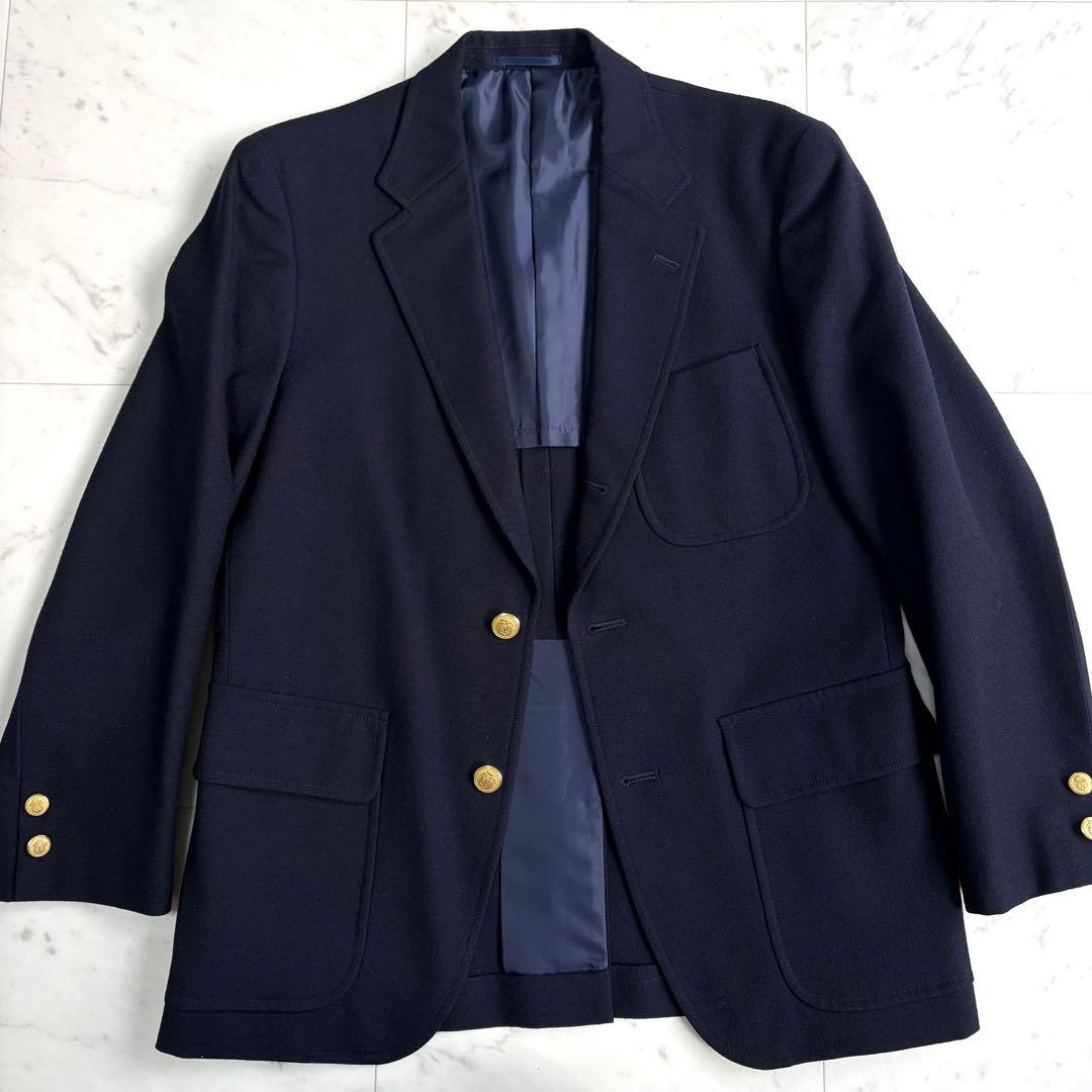 美品 ジェイプレス 紺ブレ テーラードジャケット 金ボタン 3B 160