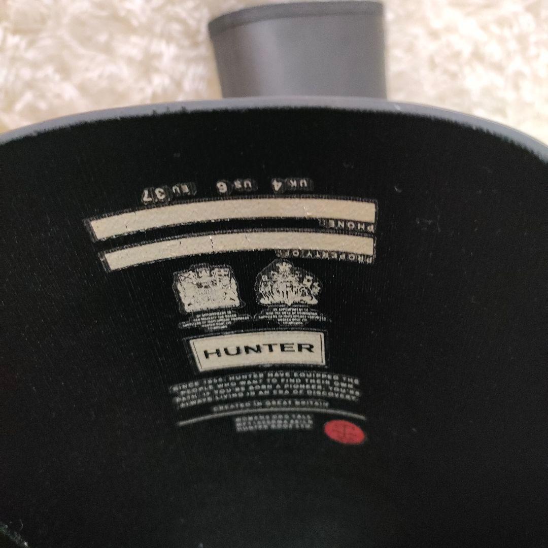 【美品】HUNTER レディース 長靴 バックル付き ブラック 23cm