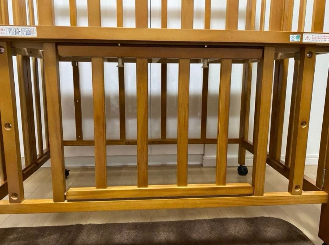 大和屋 パタン 折りたたみ ミニベビーベッド マットレス付き☆