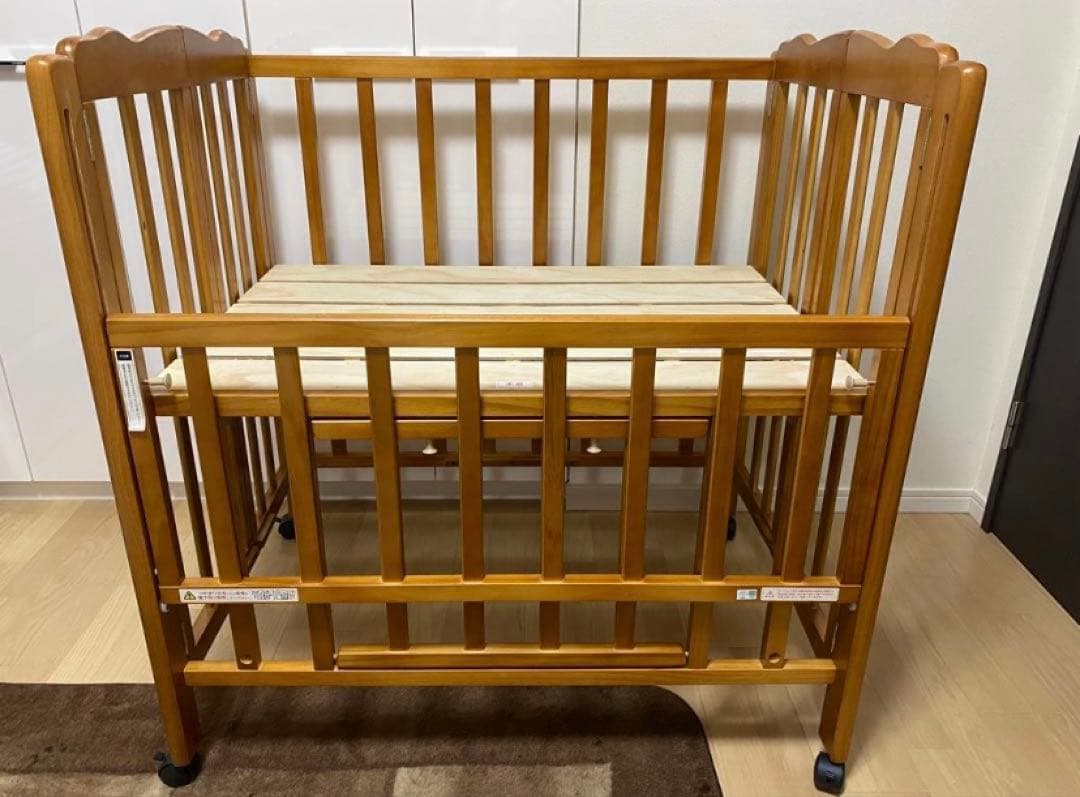 大和屋 パタン 折りたたみ ミニベビーベッド マットレス付き☆