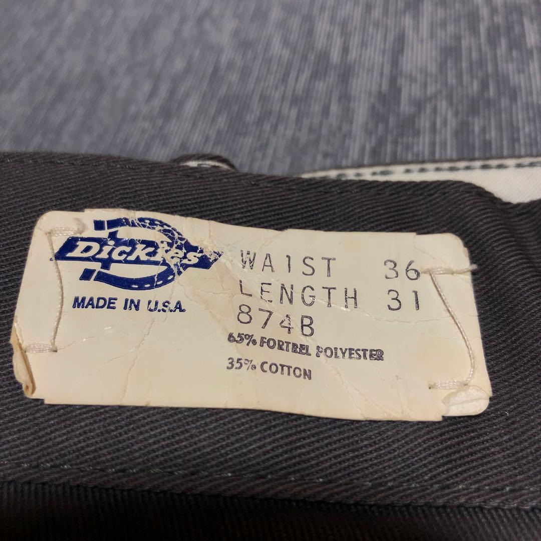 新品 70s Dickies 874 USA製 チビタグ アルミジップ w36