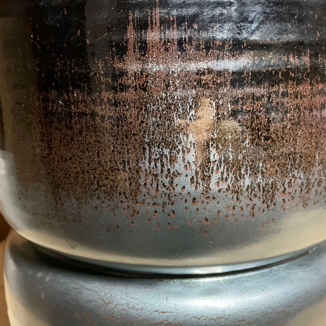 個展出品大作　青木龍山　天目曙光大花器　箱なし