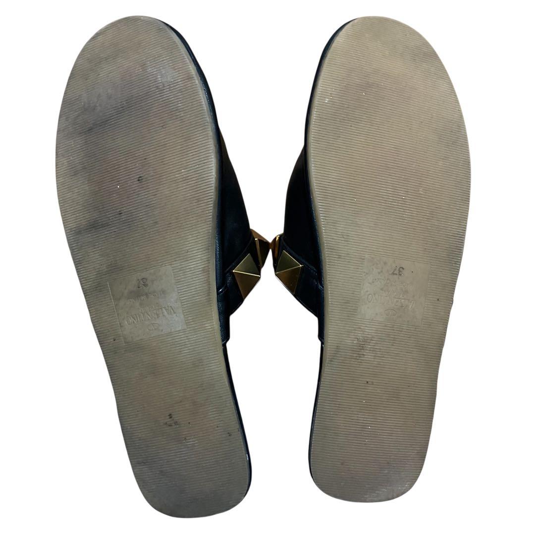 希少　VALENTINO GARAVANI レザーサンダル ゴールドスタッズ