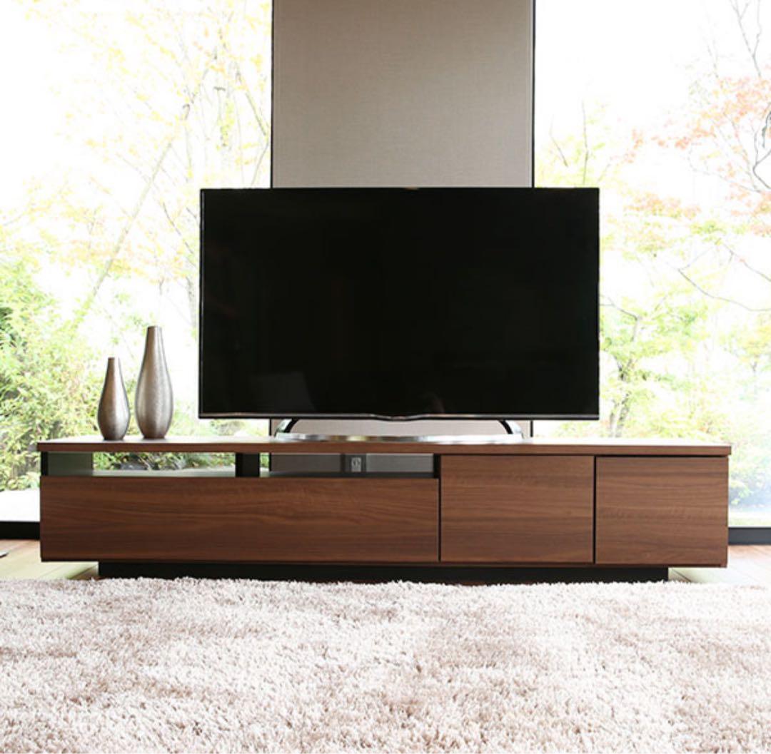 【中古・美品】ローテレビ台 ローボード 幅200 国産 日本製 完成品