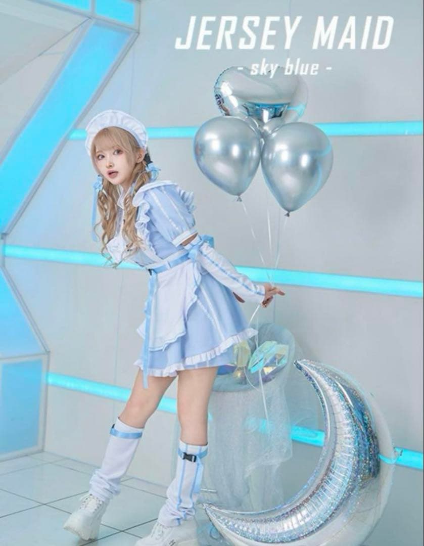 【完売品】マリームーン アクセントラインハーネスジャージメイド 水色