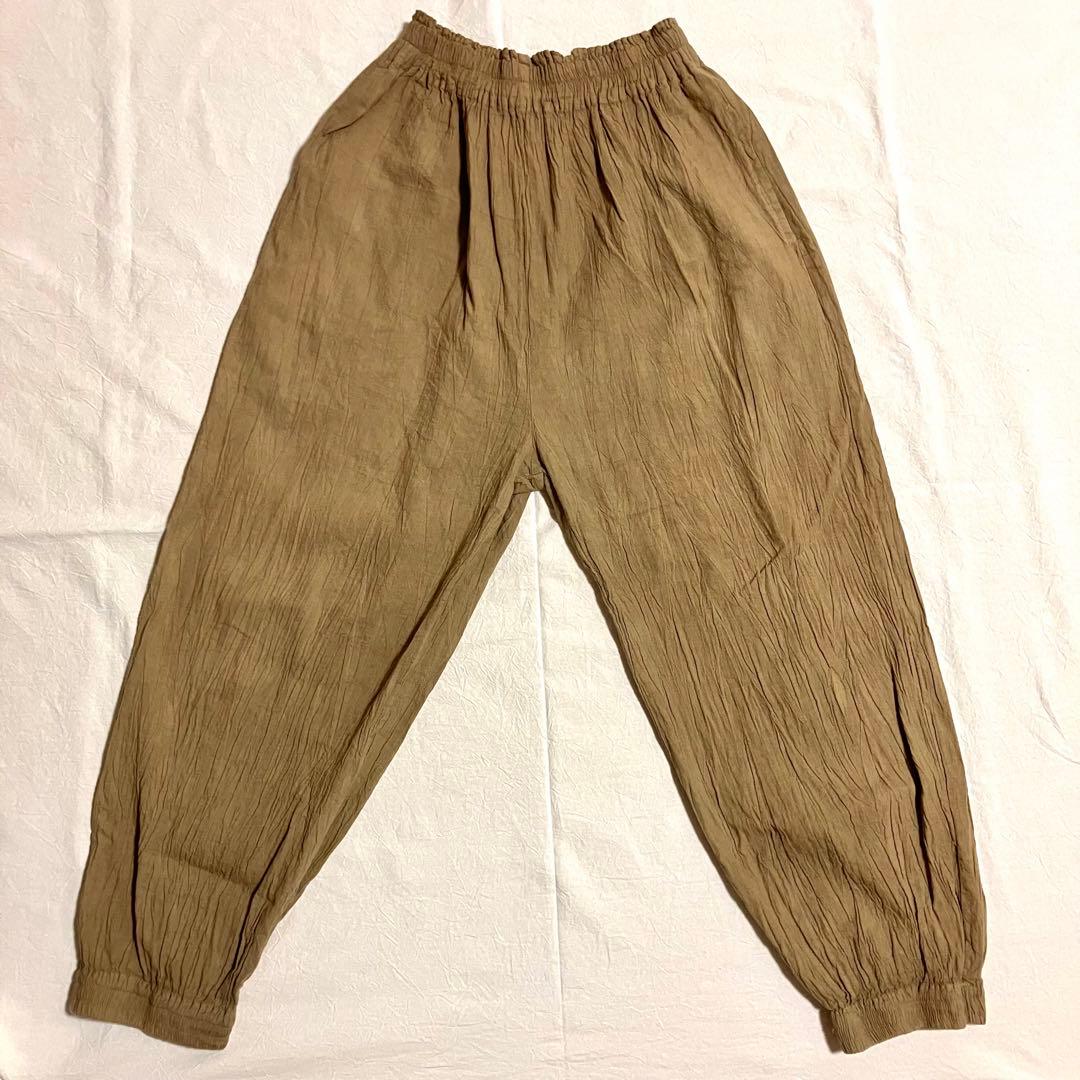 【美品】ヂェン先生の日常着　バルーンパンツ　スリム（ベージュ）