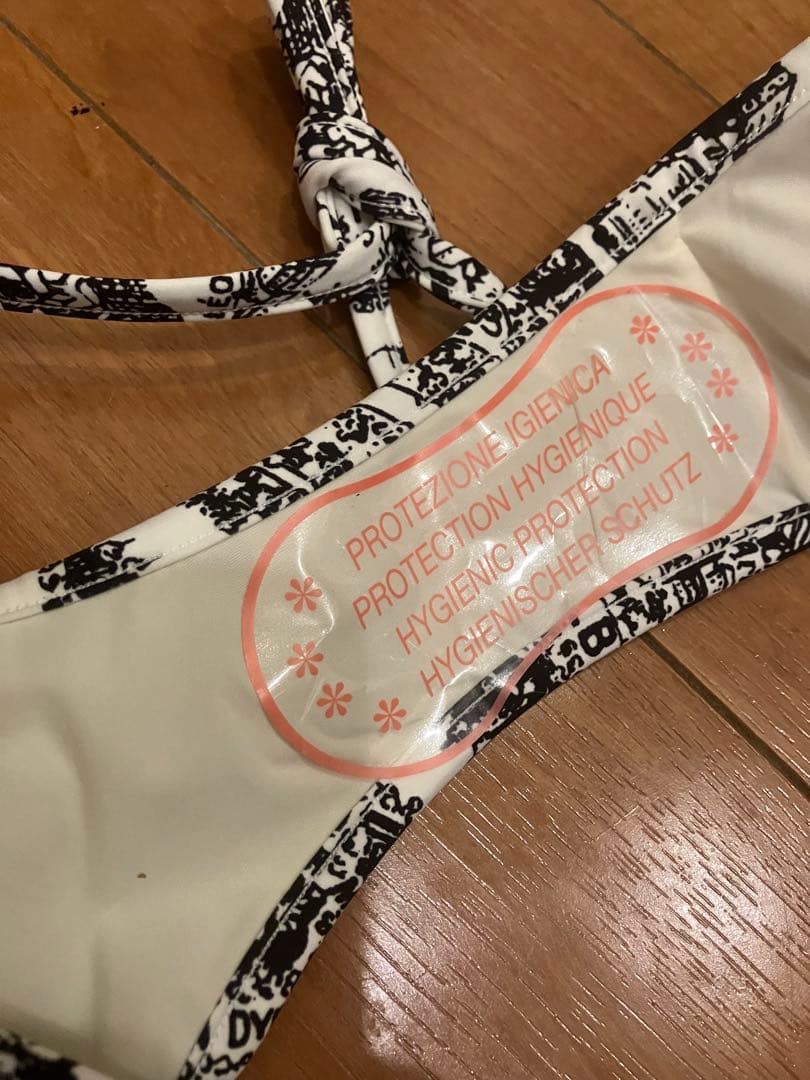 クリスチャンディオール　ビキニ ボトム　パリ　地図　総柄　白黒