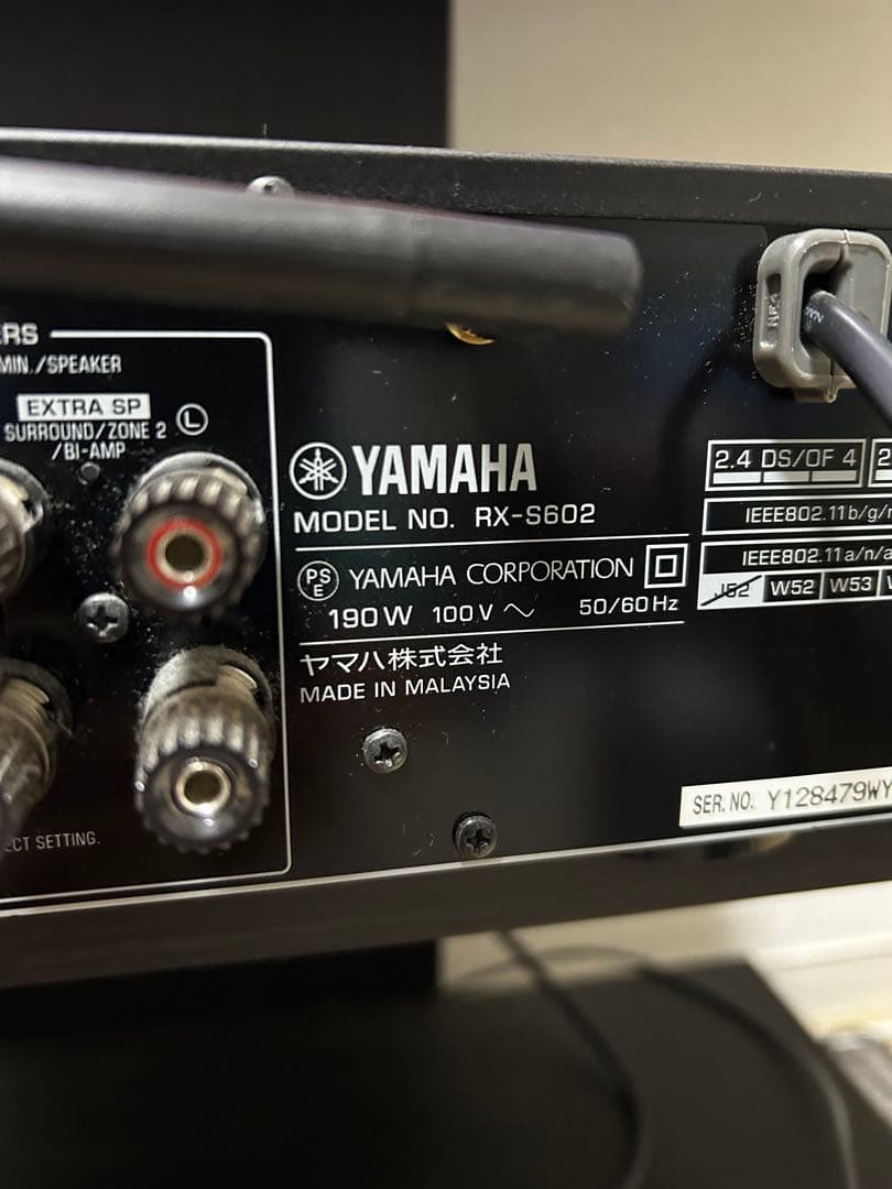 YAMAHA AVアンプRX-S602ブラック(動作確認済み)