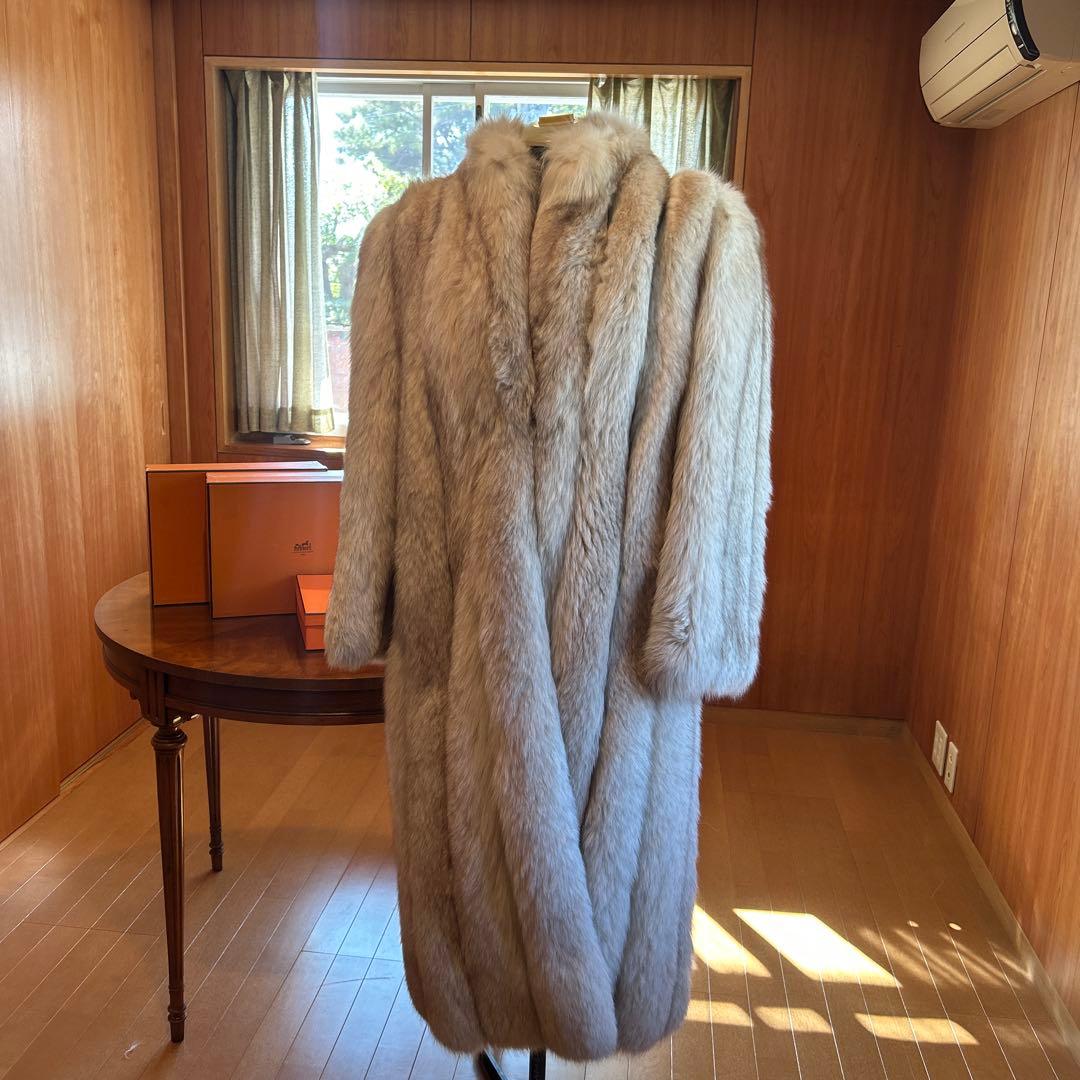 稀少◆HERMES エルメス　ミンクロングコート　毛皮　ヴィンテージ