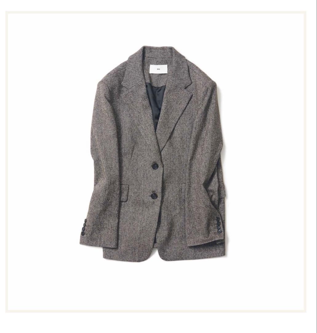 菊池京子 K.K closet ヘリンボーンジャケット ブラウン