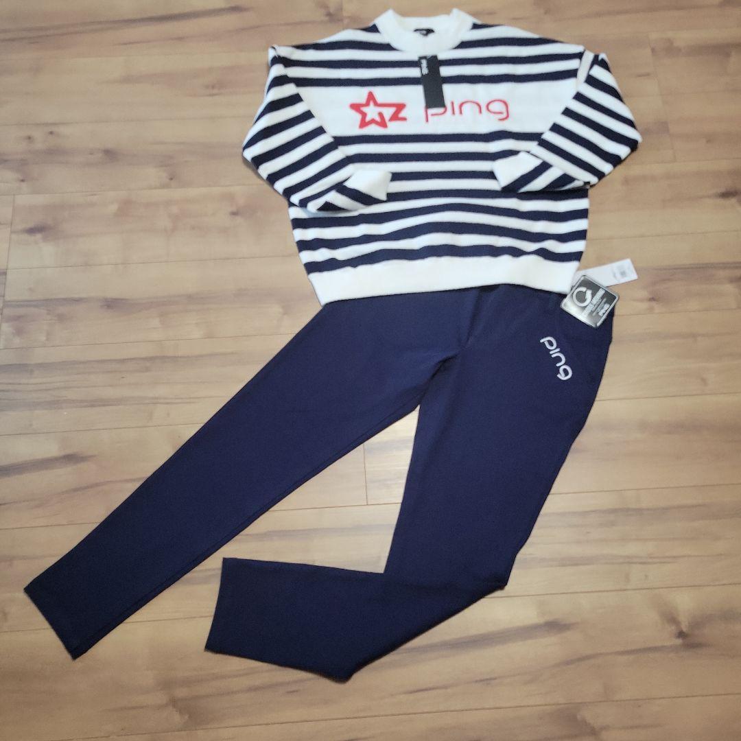 【PING APPAREL】レディース 5ポケットパンツ ＋ボーダートップス