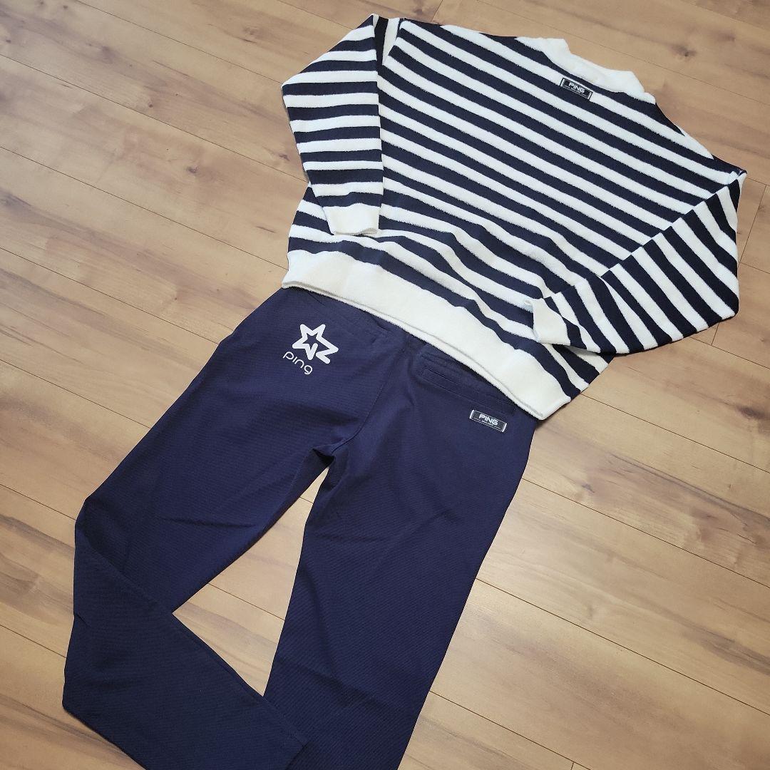 【PING APPAREL】レディース 5ポケットパンツ ＋ボーダートップス