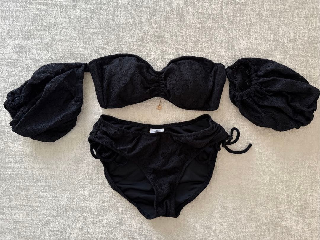 Darich ダーリッチ レースオフショルビキニ（ブラック）