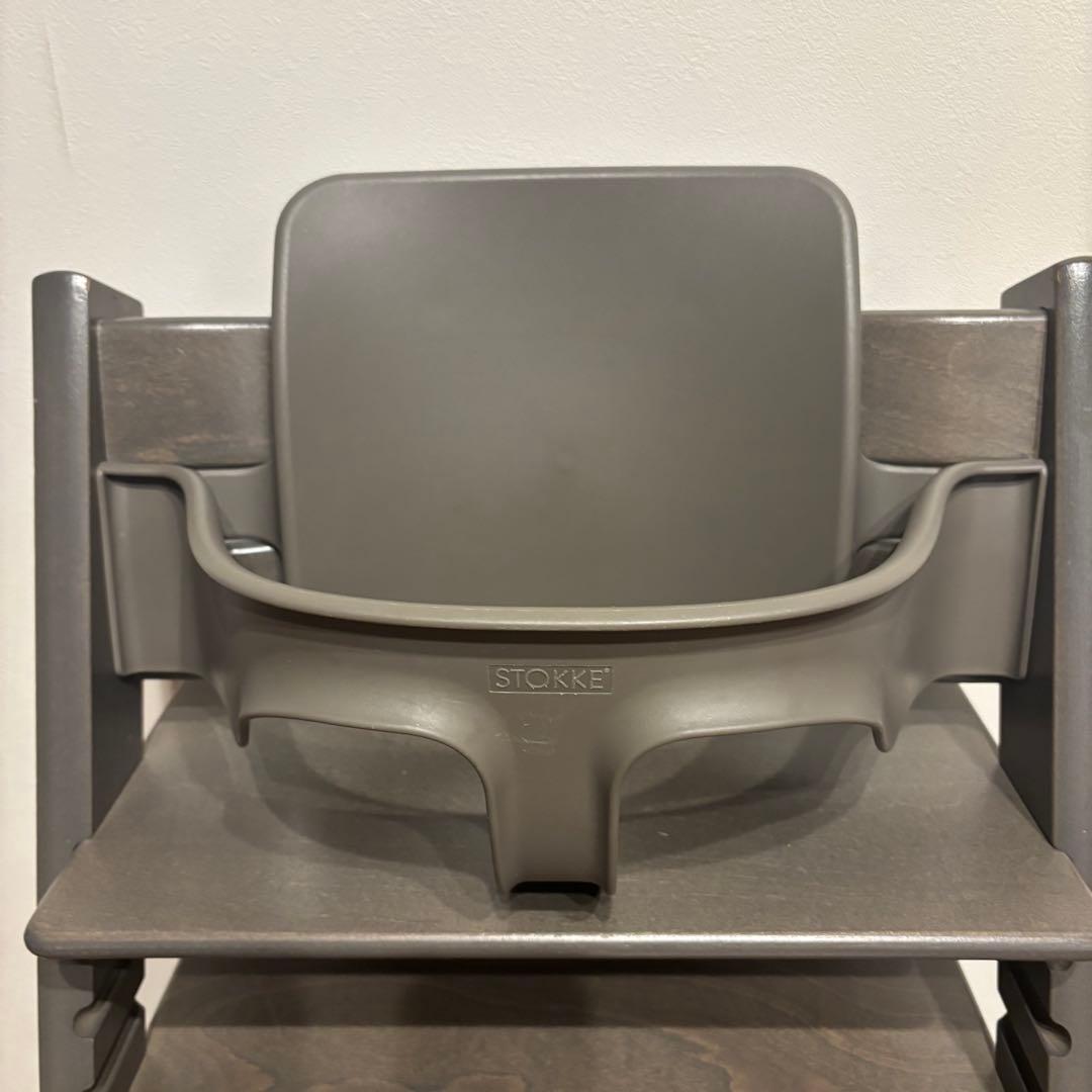 ストッケ トリップトラップ ヘイジーグレー ベビーセット付 S/N5 極美品