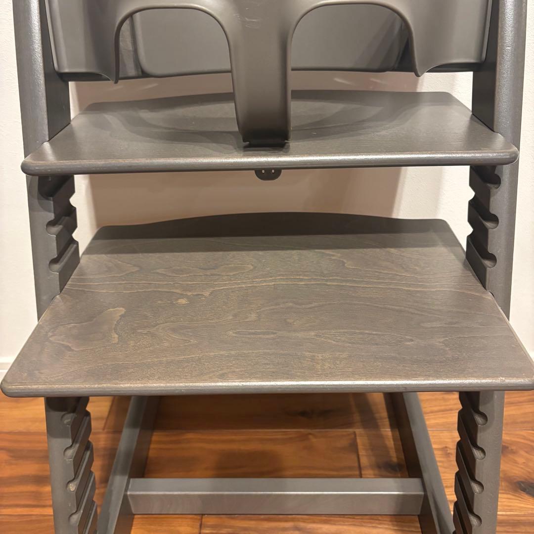 ストッケ トリップトラップ ヘイジーグレー ベビーセット付 S/N5 極美品