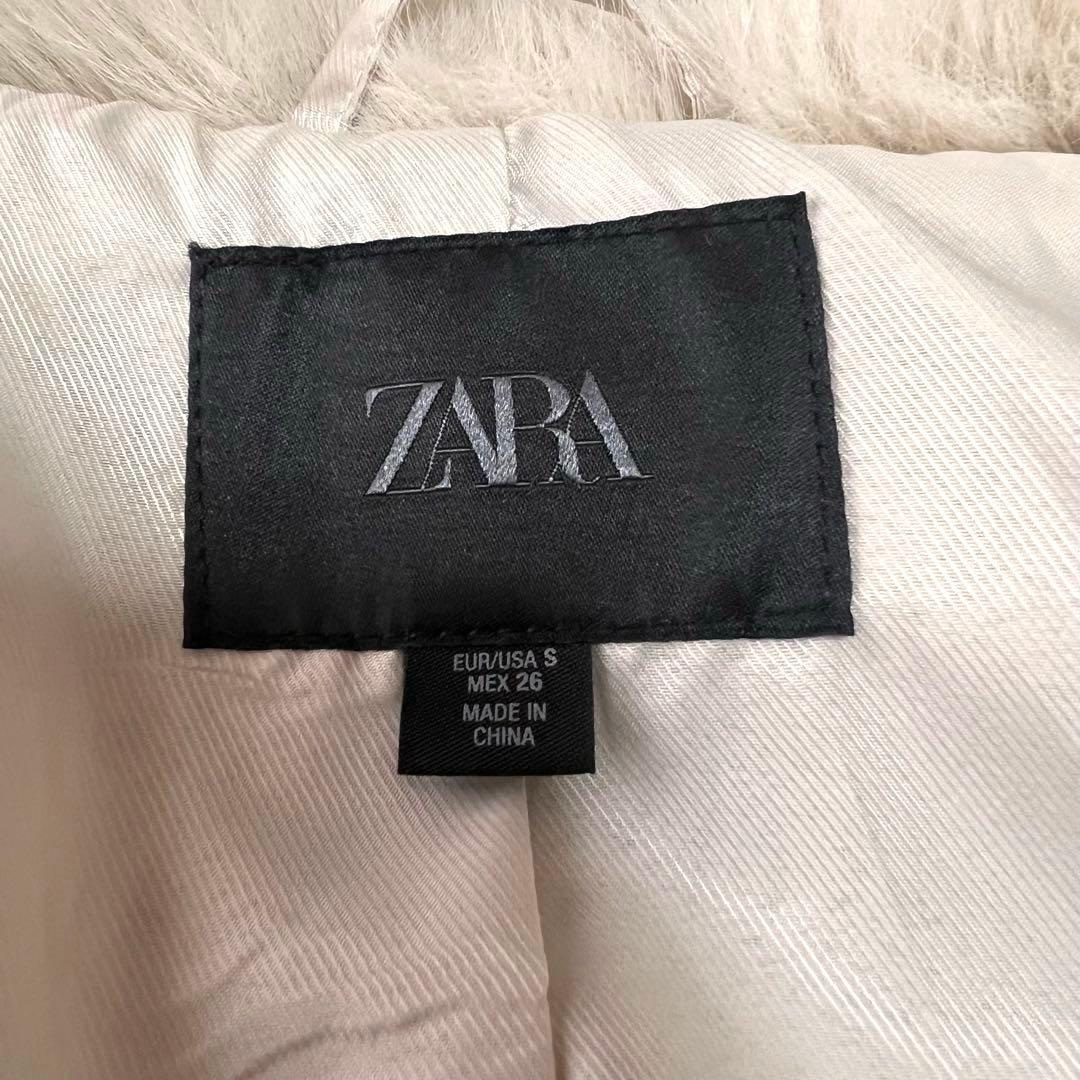 未使用【ZARA/ザラ】ショートフェイクファーコート S ライトベージュ