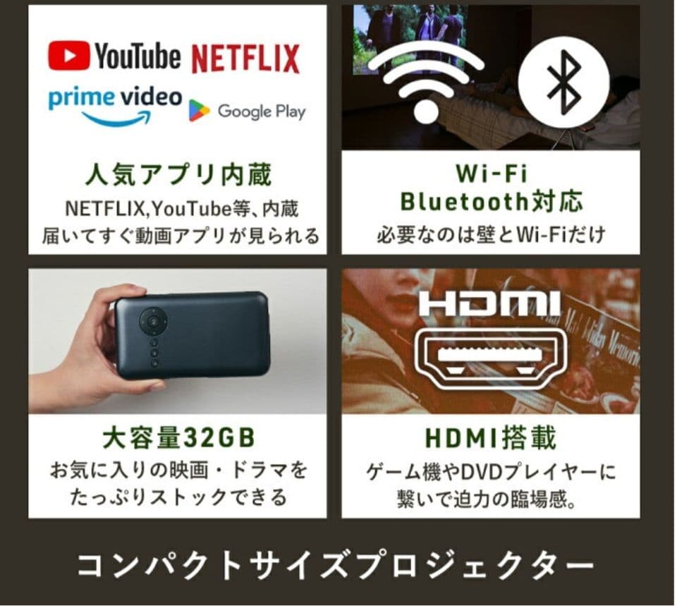 (値下げ可)UENO-mono KABENI スマホサイズプロジェクター 本体