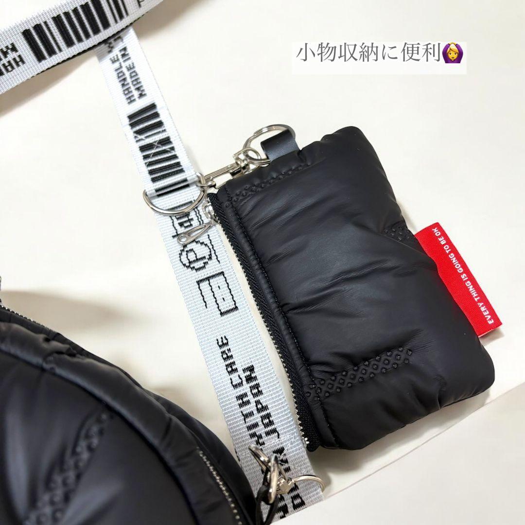 QUILTING shoulder bag ポーチ付き／black