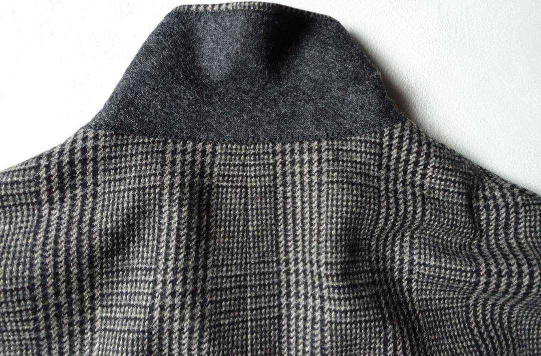 2021美品フレームワーク☆グレンチェックツィードテーラードジャケット36グレー