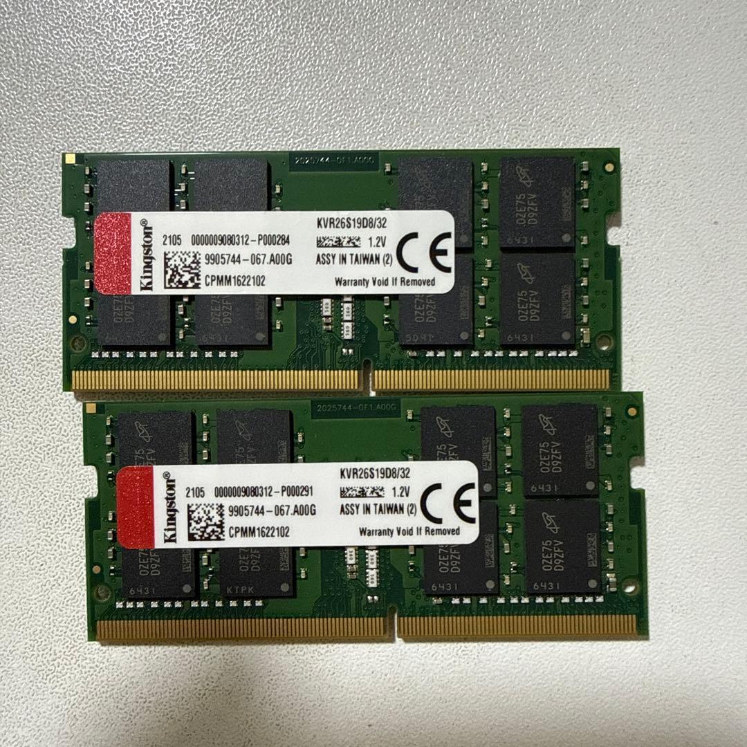 F*a様 メモリDDR4 Kingston 64GB 2666mhz ( 32G