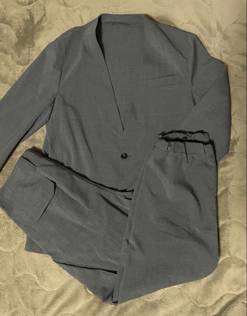 SOPHNETソフネット　ノーカラージャケット　カーゴパンツ セットアップ L