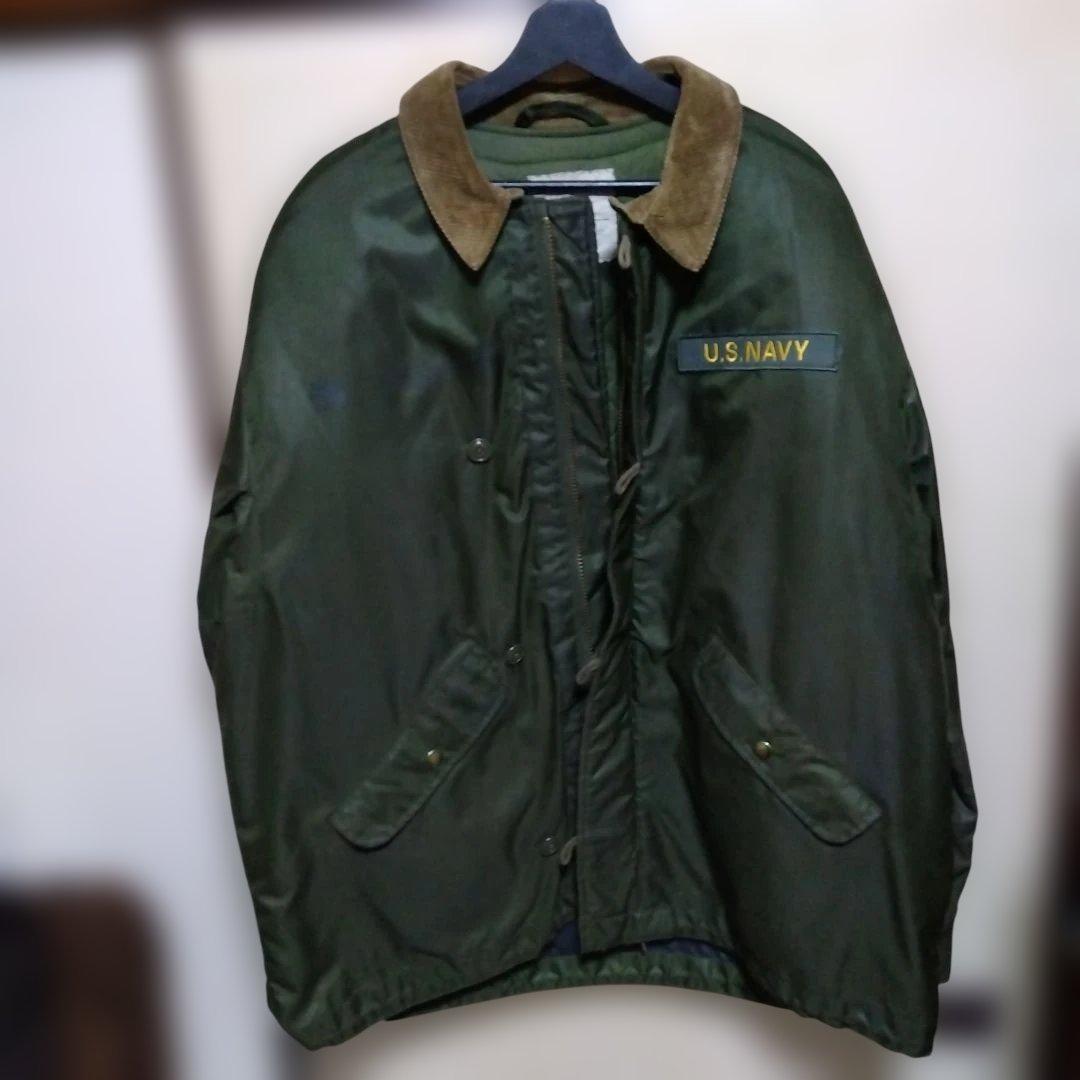 実物U.S. NAVY デッキジャケット ECWI。12/25迄、その後削除品。