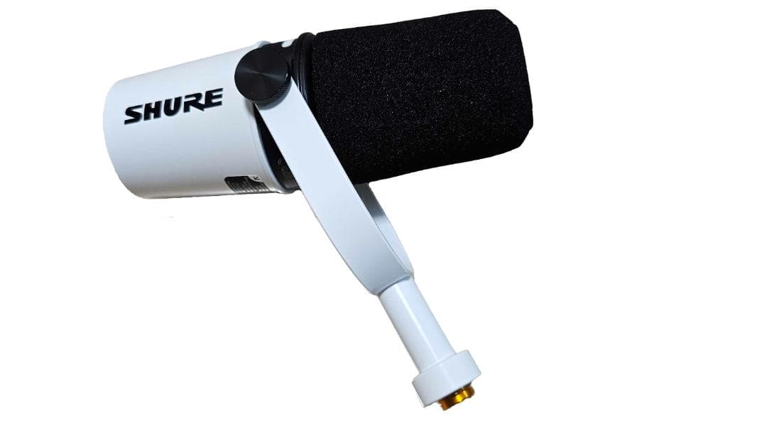 SHURE MV7+ 白、マイクスタンド付き