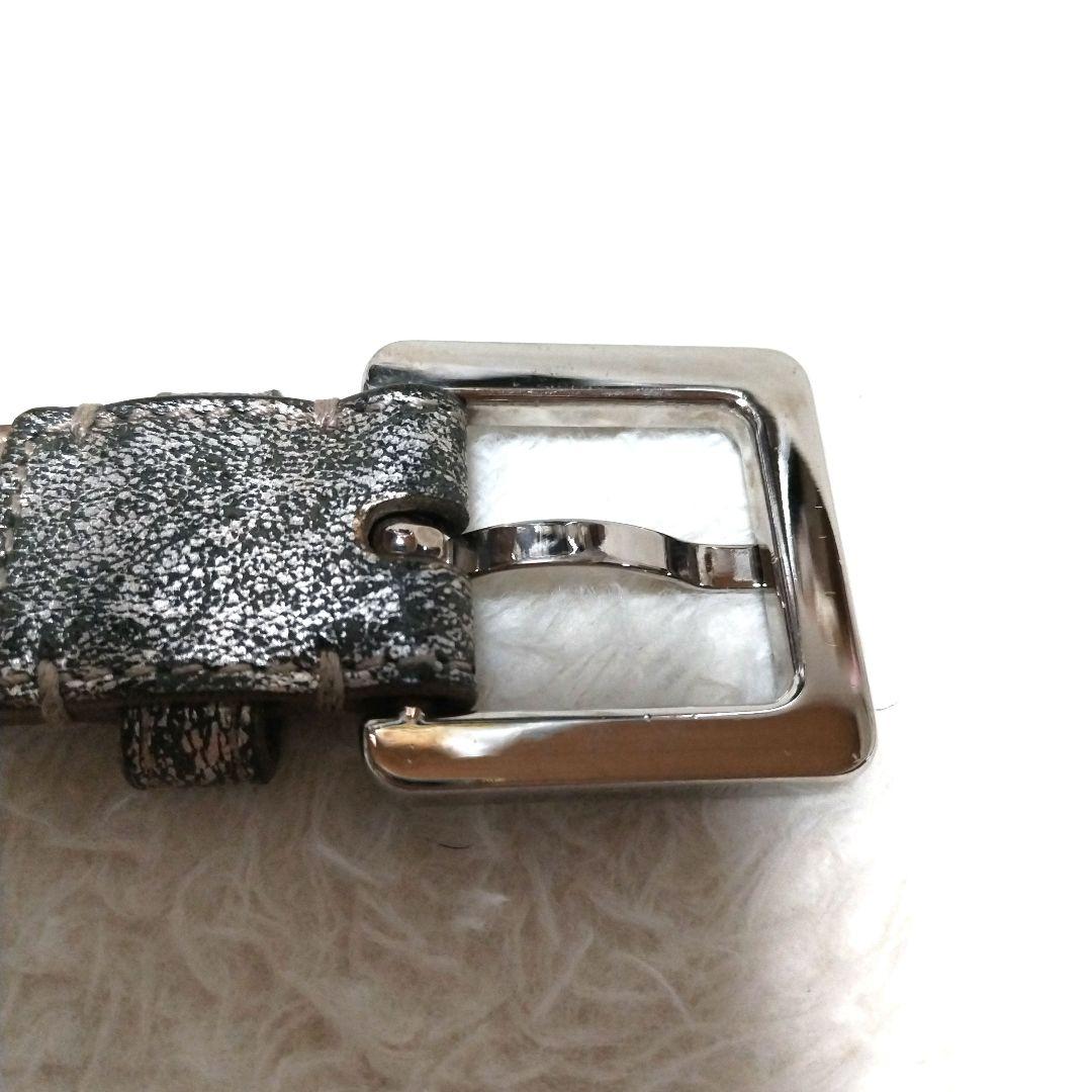 JIMMY CHOO ジミーチュウ スター 星 スタッズ 総柄 レザーベルト 銀